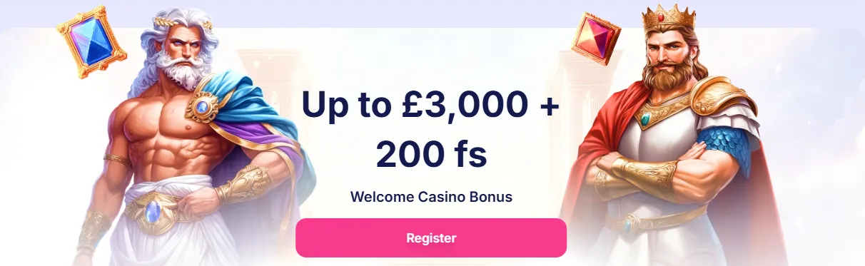 Fortunica Casino homepage banner – Exclusive welcome offer up to €3000 + free spins