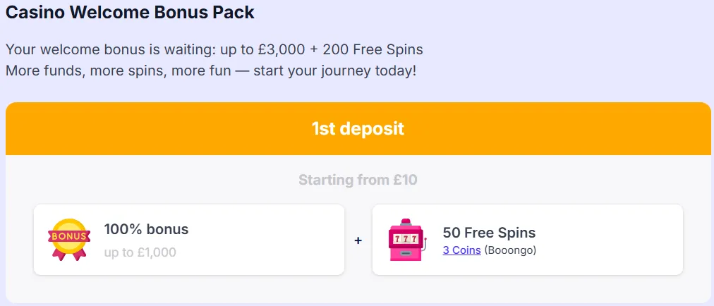 Fortunica Casino bonuses – Generous welcome package promotions and free spins